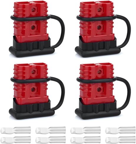 2PCS 175A 1/0-4 Gauge Battery Cable Quick Connect/Disconnect Connector Plug Kit for Car Forklift Motor Winch Trailer (Red 1/0AWG) in Kuwait