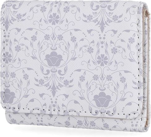 Mundi Anna Indexer محفظة صغيرة للنساء ، حامل بطاقة الائتمان النحيف مع جيب عملة Zipper ، محفظة Wifold Compact Womens مع نافذة معرف باللون الأسود المنسوج in Kuwait