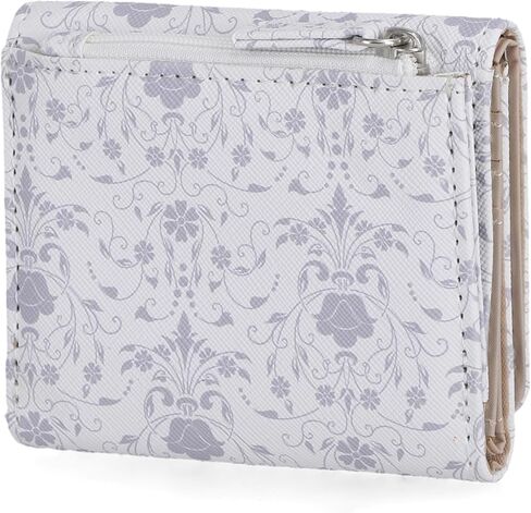 Mundi Anna Indexer محفظة صغيرة للنساء ، حامل بطاقة الائتمان النحيف مع جيب عملة Zipper ، محفظة Wifold Compact Womens مع نافذة معرف باللون الأسود المنسوج in Kuwait