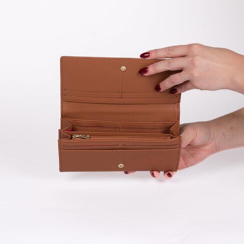 Grace RFID Blocking Wallet, Multiple Card Slots, Zip Pocket (black) in Saudi Arabia