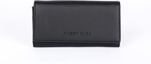 Grace RFID Blocking Wallet, Multiple Card Slots, Zip Pocket (black) in Saudi Arabia