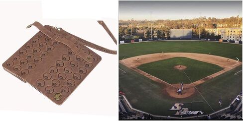 Baseballfan Super Quality جديد عتيقة البقر قفاز البيسبول محفظة جلدية مع محفظة معصم معصم من النمط المركز in Saudi Arabia