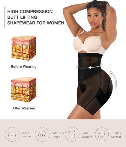 Shapewear Tummy Control Butt Lifting Panties High Waisted Shorts Body Shaper Butt Lifter Girdle for Women in Saudi Arabia