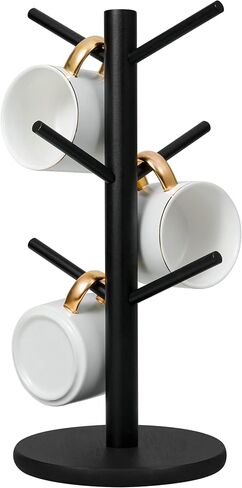 MyLifeunit Mug Holder Tree ، حامل فنجان القهوة مع 6 خطافات (أسود) in Saudi Arabia