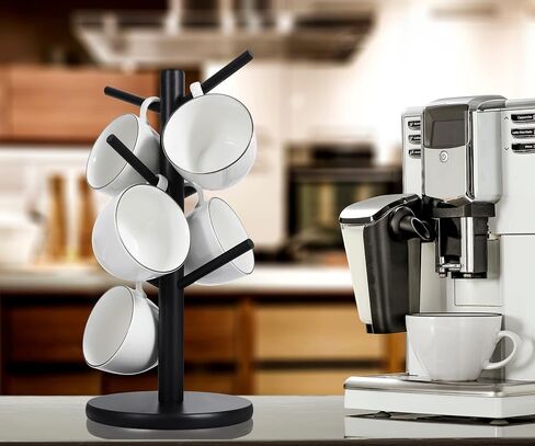 MyLifeunit Mug Holder Tree ، حامل فنجان القهوة مع 6 خطافات (أسود) in Saudi Arabia