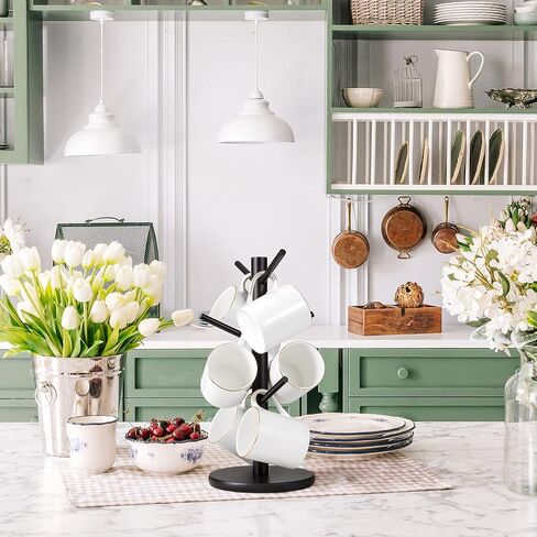 MyLifeunit Mug Holder Tree ، حامل فنجان القهوة مع 6 خطافات (أسود) in Saudi Arabia