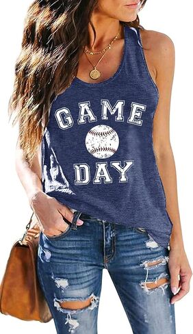 Womens Vintage Graphic Racerback Tank Tops Summer Beach Vacation Tank Cami Casual Loose Workout Yoga Tanks Vest in Kuwait
