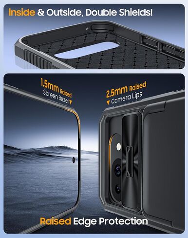 CENMASO for Google Pixel 10 Pro Case/Pixel 10 Case with Card Holder【RFID Blocking】& Sliding Camera Cover & Kickstand Full-Body Shockproof Wallet Phone Case for Pixel 10/10 Pro (Black) in Saudi Arabia