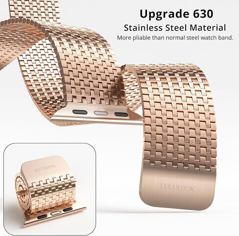 LULULOOK Milanese Mesh Loop Compatible with Apple Watch Band 49/46/45/44/42/41/40/38mm for Men Women, Stainless Steel Magnetic Buckle Strap for iWatch Ultra 3/2 Ultra Series 11 10 9 8 7 6 SE 5 4 3 in Saudi Arabia