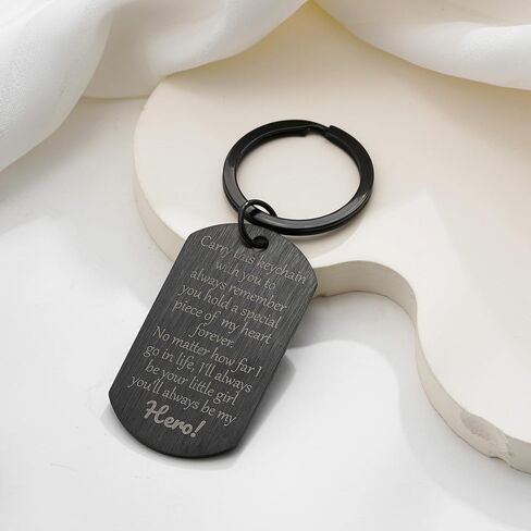 SLOONG Father's Gifts for Dad Keychain - 14K Whited Gold/Black Plated Drive Safe Keychains Gift Father Day from Daughter Son in Saudi Arabia