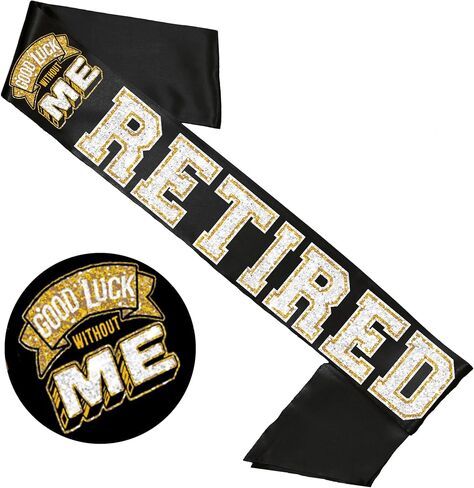 Retirement Gifts for Men or Women - PREMIUM GRADE SATIN Sash - Retirement Party Keepsake Gift in Saudi Arabia
