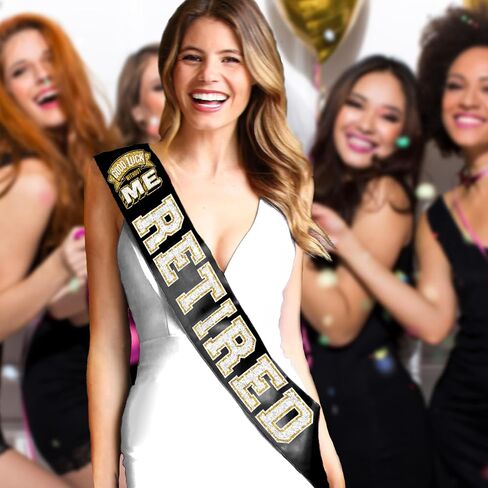 Retirement Gifts for Men or Women - PREMIUM GRADE SATIN Sash - Retirement Party Keepsake Gift in Saudi Arabia