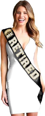 Retirement Gifts for Men or Women - PREMIUM GRADE SATIN Sash - Retirement Party Keepsake Gift in Saudi Arabia