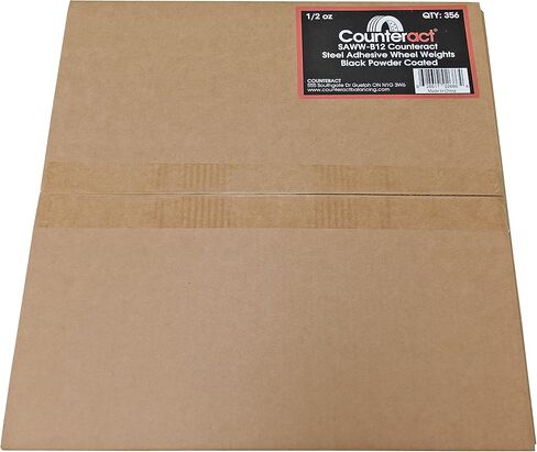 Counteract SAWW-B12 Steel Adhesive Wheel Weights Roll - 356pc - 178oz (Black Powder Coated, 1/2oz) in Kuwait