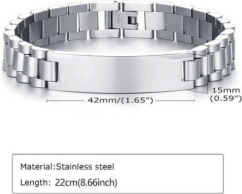 Stainless Steel Men's Bracelets Classic & Durable Mens Bracelet Stylish Elegant Men Jewelry Perfect Gifts for Men in Saudi Arabia