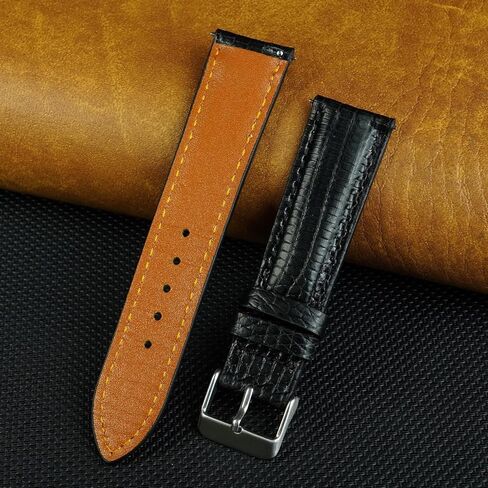 Lizard Watch Band Hands Handsard Men Quick Release Premium Stingray Leather Watch Strap استبدال الإبزيم الفولاذ المقاوم للصدأ مفصل 18 مم 19 مم 20 مم 21 مم 22 مم 24 ملم in Kuwait