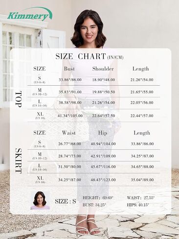 Kimmery Summer Casual Two Piece Skirt Set for Women Crew Neck Crop Tops Elastic Waist Midi Skirt Outfits in Kuwait