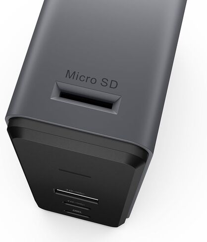 قاعدة شحن رفيعة للسفر USB-C من لينوفو، 8 منافذ، مرور يصل إلى 65 وات PD، كابل USB-C مدمج، دعم شاشة 4K، أسود in Kuwait