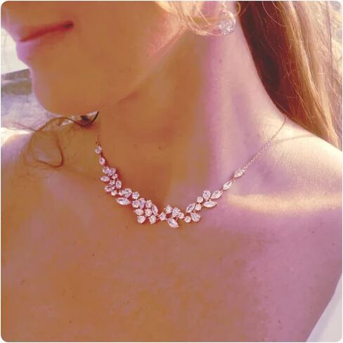 Simple Crystal Leaf Back Chain Body Jewelry for Women Festival Rhinestone Necklace Bridal Wedding Backdrop Body Accessories Jewelry in Kuwait