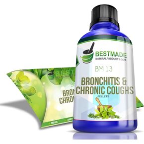 Bestmade BM13 Natural Cough Relief Pellets - Effective for Acute, Chronic, Whooping & Dry Cough, Chest Pain, Bronchial Inflammation - Safe for Family, No Medication Interference