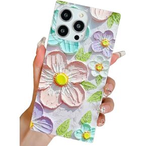 BANAILOA Compatible with iPhone 16 Pro Case Rectangle Edge for Women,Luxury Sparkle Colorful Shell Case Protective Soft Slim Girly Phone Cover for Phone 16 Pro - 6.3 inch (Colorful Shell)