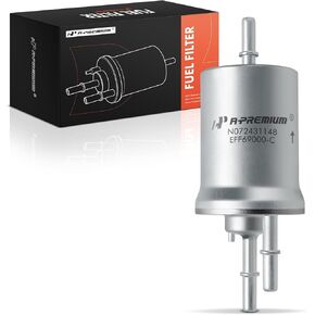 A-Premium Fuel Filter Compatible with Volkswagen Jetta 2006-2010/2012-2018, Passat 2014-2016, Golf 2013, Tiguan 2018, Beetle 2014-2017, CC 2014, Golf R, Eos, GTI & Audi A3/A3 Quattro 2006-2013, TT