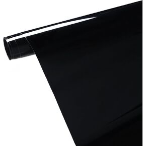 Lypumso Ultra High Gloss Black Vinyl Wrap Film مع فقاعة إطلاق الهواء خالية للسيارات ، ملصقات Crystal Crystal Black Auto Carners DIY لفة لفة للديكور الخارجي الداخلي 1 قدم × 10 قدم