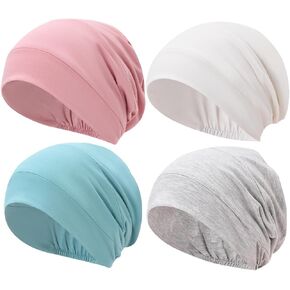 Jarsehera 4pcs Cotton Skull Caps Chemo Headwear Women Caps Cancer Cancer Headcaver beanie for Men