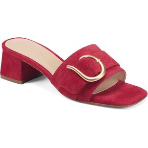 Aerosoles Women's Evvie Slide Sandal, Red Suede, 5