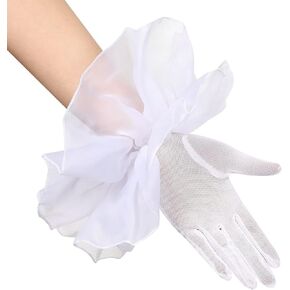 القفازات القصيرة الكشكشة القصيرة للسيدات القفازات القفازات تول شبكية لحفل شاي أوبرا حفل الزفاف in Kuwait