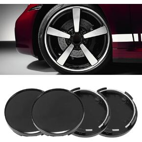4pcs Center Center Capts for Rims ، 2.36in × 2.2 × × 0.57 بوصة غطاء محور المركز ، وملحقات وأجزاء عجلة ومتينة للماء ، وقطع الغيار لمعظم السيارات (Silver)
