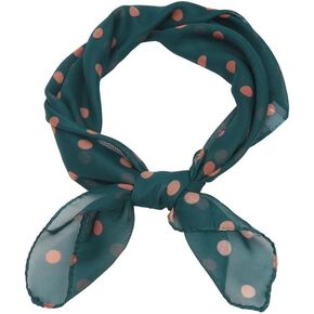 20s 50s Women's Polka Dot Scarf - 25" x 25" Retro Hair Tie Sheer Square Neck Head Scarf Vintage Neckerchief for Women