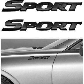 2 PCS 3D Metal Car Sport Sticker ، مطلي بالكروم تخصيص ملصق شارات السيارة الرياضي للسيارة ، شارات شارة الشعار الخلفية للسيارات الرياضية لسيارات الدفع الرباعي (SIVA) (Silver)