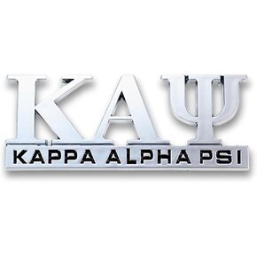 Kappa Alpha Psi Chrome Cut Out Car Tag