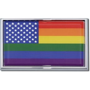 LGBTQ Pride Rainbow Flag All Metal Chrome Emblem for Cars, Trucks, and All Auto | Universal Fit | Weatherproof