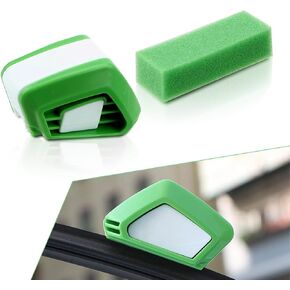 Pack-1 Car Windshield Wiper Repairer, Wiper DIY Smart Quickly Repair Tool with Cleaning Sponge, Car Wiper Blade Cutter Regroover, Universal Maintenance Accessories for Cars (Green & White)