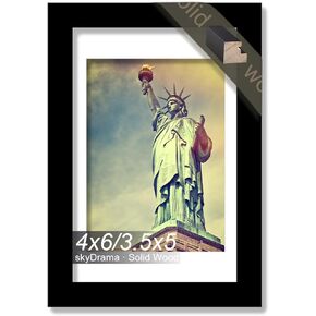 100% Solid Wood 10x10 Frame, Black Square Picture Frame for 10 x 10 Picture Poster Photo, Light Weight 10 by 10 HQ Matte Black Frame for Wall - 1 Pack/Black/10 x10