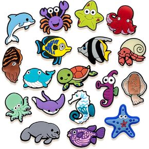 Sea Animal Ocean Shoe Charm for Shoes, Wristbands, Sandals and Bracelets, Gifts for Kids Teens Adults