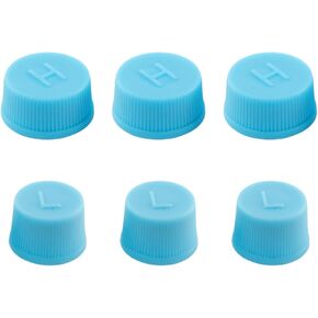 6 Pcs Air Conditioning Valve Caps for Car, Leakproof High and Low Pressure R134a Charging Port Caps, Vehicle Air AC System Conditioning Service Accessories