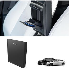 Tesla Hidden Magnetic Storage Box - Armrest Center Console Organizer for Model 3 (21-23) & Y (21-24) Accessory, Silent Closure, Secure Valuables Compartment, 3M No-Drill Installation