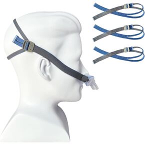 3 Packs Headgear Compatibility with Airfit P10 and N30 Latest Version Adjustable Replacement CPAP Headgear Strap for P10/N30 CPAP Nasal Pillow Mask Replace Part(Without Nasal Pillow Frame)