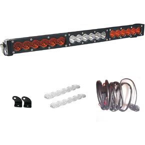 50 '' Dual Color Amber/White LED Light Bar Stroboflash Lights 240W Combo for UTV 4WD 4x4 Truck Truck Camper Road Rolldzer Cran