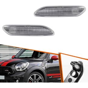 ADIIL Fender Side Marker Light Amber Lenses Side Marker Light Housings Kit For Mini Cooper Countryman 2012-2017 R60 R61