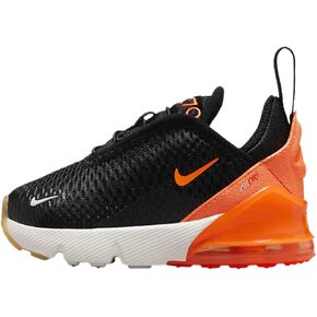 Nike Air Max 270 Baby/Toddler Shoes (DD1646-037, Black/Bright Crimson/Phantom/Total Orange) Size 9