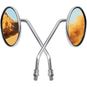 MDEOOSKY 1Pair M10 × 1.25 Motorcycle Mirror 11.5cm Rearview Mirror Replacement for Honda CB125S CT70 MT125 MT250 XL100 XL125 XL175 XL70 CT125 SL100 SL125