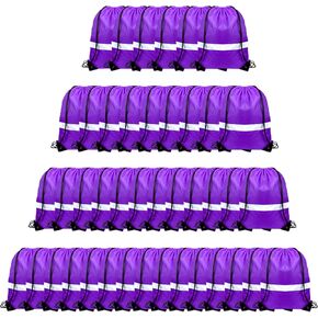 حقائب ظهر الرباطين Goodtou ، حقائب الظهر ، 42 PCS على ظهر حقيبة Cinch Bag Sackpack Ployster أكياس الرباط بأكياس ، (أرجوانية ، 42 جهاز كمبيوتر)