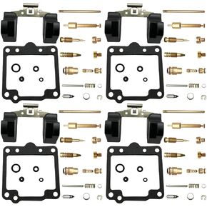 4-Pack Carburetor Repair Kits Carb Rebuild Kit with Float Replacement for Kawasaki GPz750 ZX750A 1982-1985 KZ700A Sports 1984 KZ750L Sports 1983