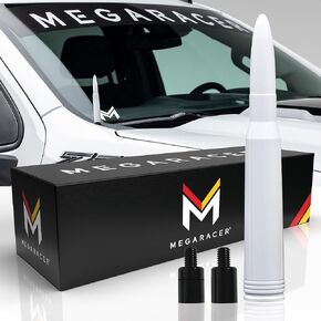 Truck Antenna - Chevy Silverado 1500 & GMC Sierra 1500 Accessories (Year 1999-2024), Antena para Carro, Short Car Antenna Topper Replacement (5.5 Inch White)
