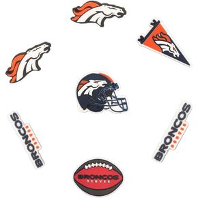 Design for Broncos DIY Shoe Decoration Charms 7 Pack for Unisex-Adult Teens