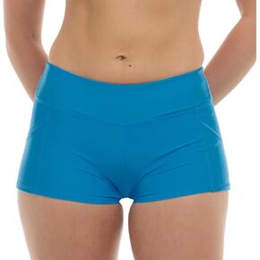 Body Glove Women's Standard Rider Elastic Waist Hybrid Swim Short with UPF 50, Blue Wave, Large